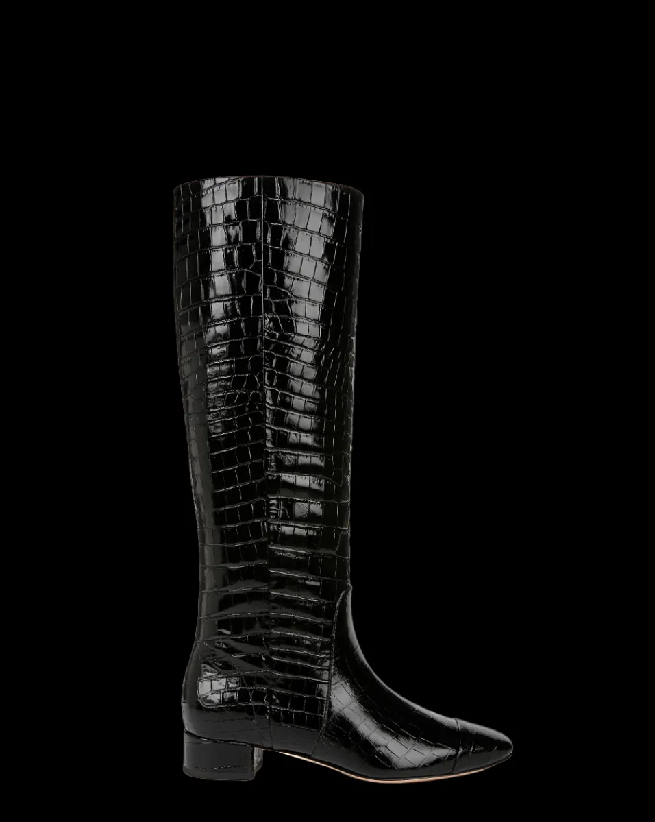 Cecile Wide Calf Croc Tall Boot in>Veronica Beard Discount