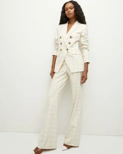 Charleston Plaid Dickey Jacket in Ecru/Deep Ochre><noscript><img width=