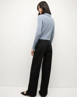 Cheshire Cashmere Cardigan in Smoke Blue><noscript><img width=