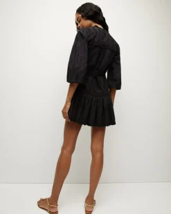 Chrisjen Cotton Eyelet Mini Dress><noscript><img width=