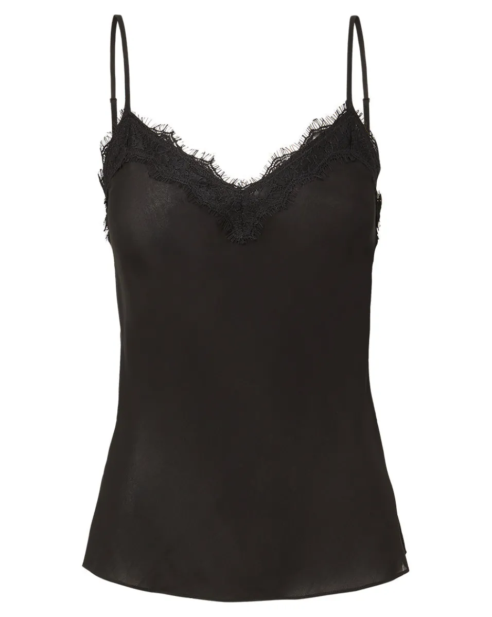 Ciarlo Lace-Trim Tank Silk Camisole in>Veronica Beard New
