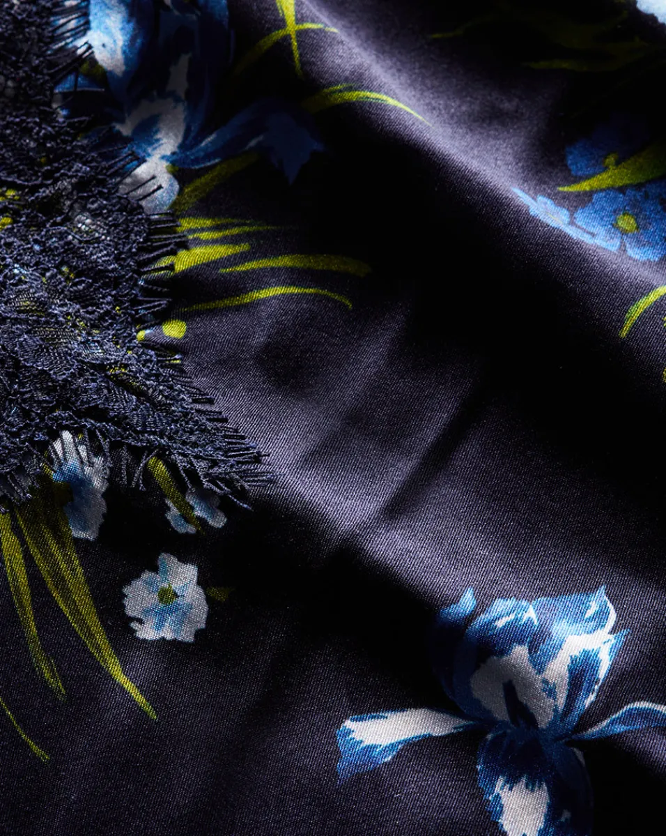 Ciarlo Stretch-Silk Top in Navy Multi>Veronica Beard New