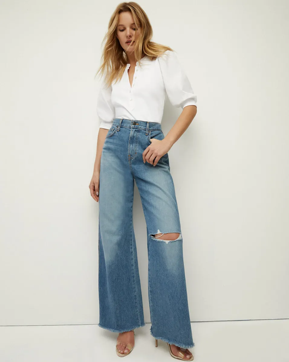 Coralee Puff-Sleeve Tee>Veronica Beard Discount