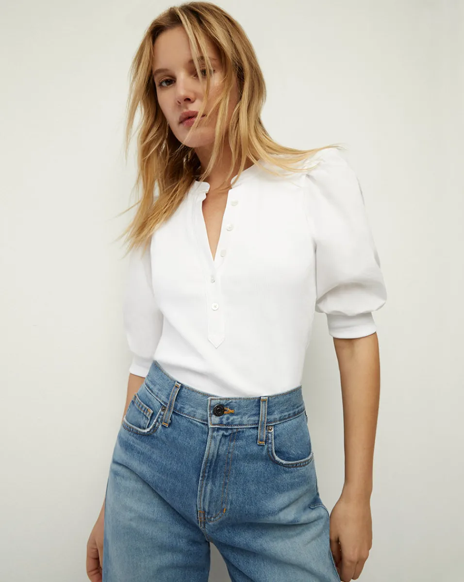 Coralee Puff-Sleeve Tee>Veronica Beard Discount