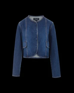 Cordell Denim Jacket in Dusted Oxford><noscript><img width=