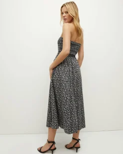 Cornelia Smocked Dress in Navy Multi><noscript><img width=