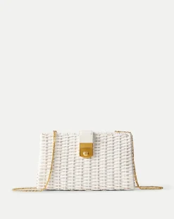 Crest Lock Basket Clutch in>Veronica Beard Sale