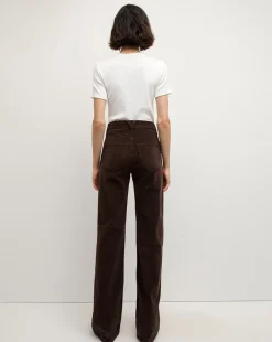 Crosbie Corduroy Wide-Leg Pant in Dark Chocolate><noscript><img width=
