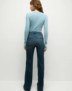 Crosbie Patch-Pocket Slim Wide-Leg Jeans in Northern Lights><noscript><img width=