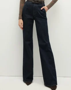 Crosbie Wide-Leg Jeans in Indigo Denim>Veronica Beard Online
