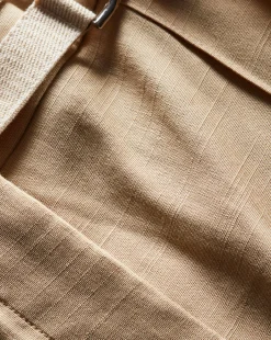 Cruz Stretch-Linen Pants in Stone Khaki><noscript><img width=