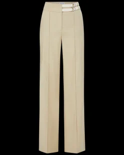 Cruz Stretch-Linen Pants in Stone Khaki><noscript><img width=