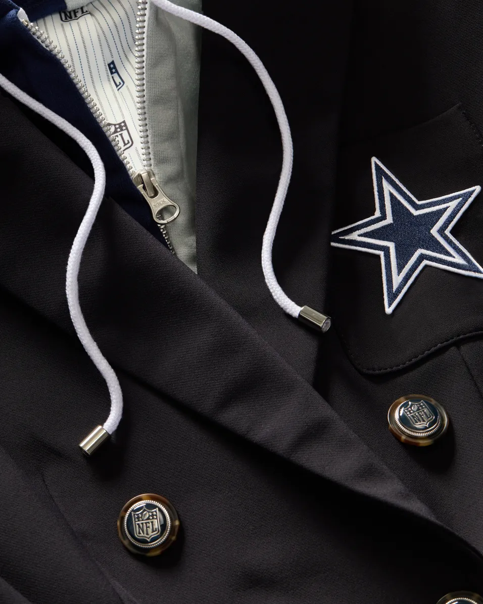 Dallas Cowboys Dickey Jacket in Navy/Silver>Veronica Beard Clearance