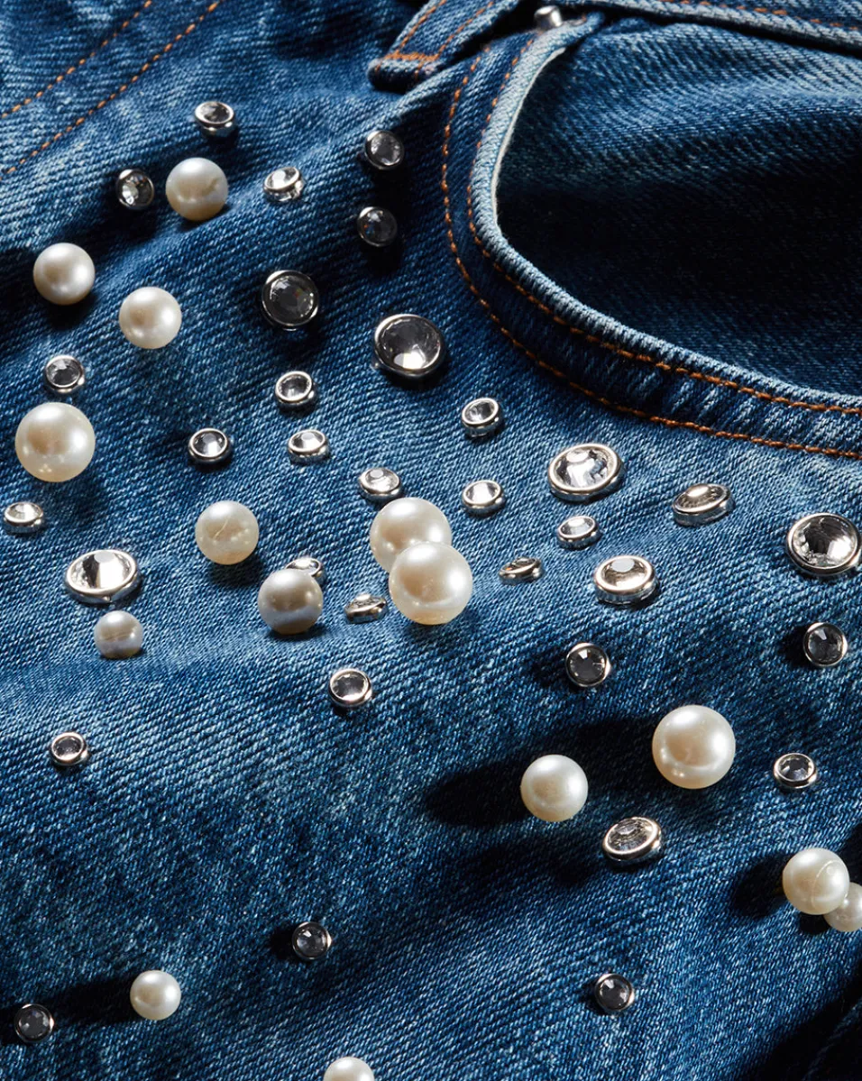 Daniela Straight Leg Jean in x Poppy Delevingne>Veronica Beard Discount