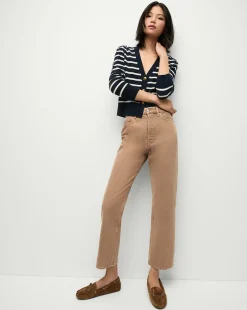 Daniela Straight-Leg Jeans in Tan Sierra>Veronica Beard Best