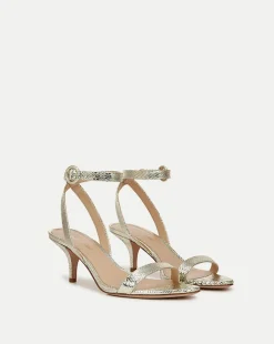 Darcelle Metallic Leather Sandal in>Veronica Beard New