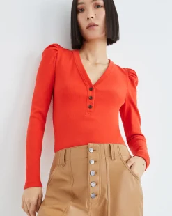 Dekalb Puff-Sleeve Top><noscript><img width=