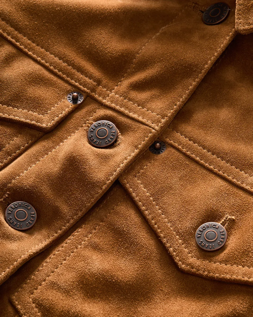 Delena Suede Jacket in>Veronica Beard Hot