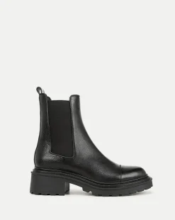 Delilah Leather Bootie in>Veronica Beard Hot