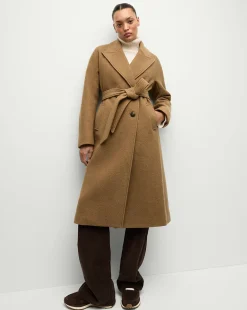 Della Wool Dickey Coat in Dark Camel>Veronica Beard Sale