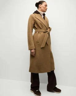 Della Wool Dickey Coat in Dark Camel><noscript><img width=