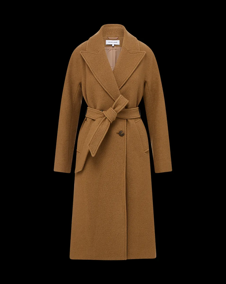 Della Wool Dickey Coat in Dark Camel>Veronica Beard Sale