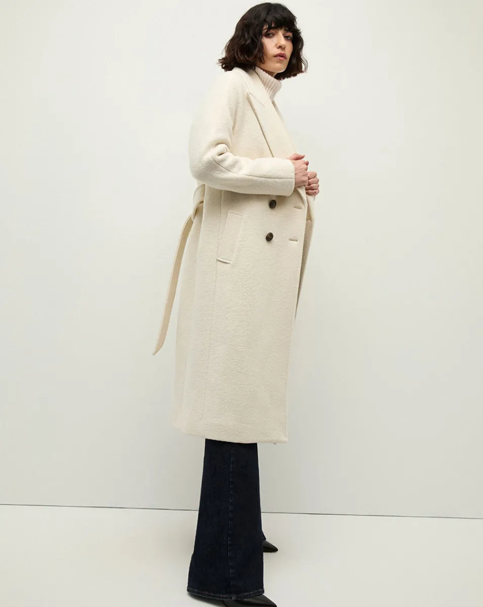 Della Wool Dickey Coat in>Veronica Beard Outlet