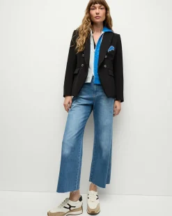 Detroit Lions Dickey Jacket in Black/Silver>Veronica Beard Outlet