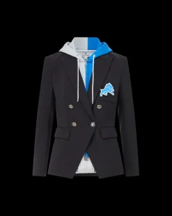 Detroit Lions Dickey Jacket in Black/Silver><noscript><img width=