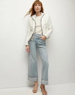 Diego Tweed Dickey Jacket in Ivory Multi><noscript><img width=