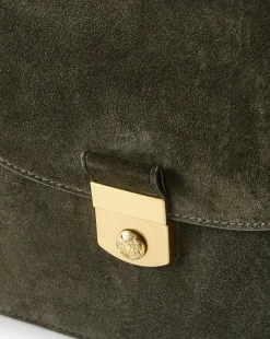 Double Link Suede Flap Bag in><noscript><img width=