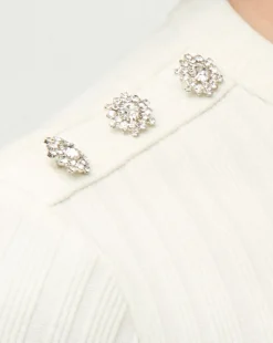 Draya Rhinestone Button Tee in><noscript><img width=