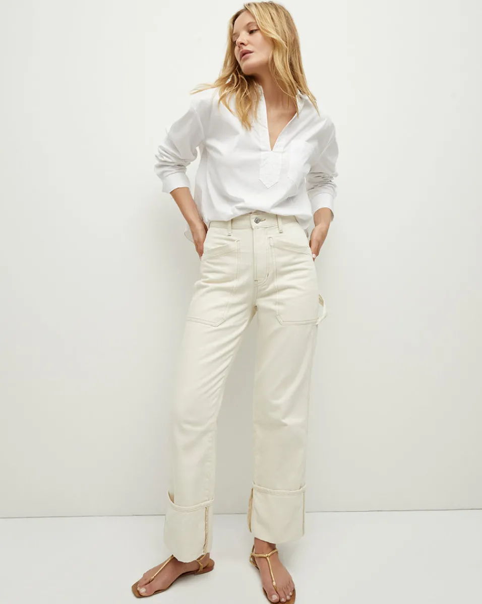 Dylan Cuffed Cargo Straight-Leg Jean in>Veronica Beard Online