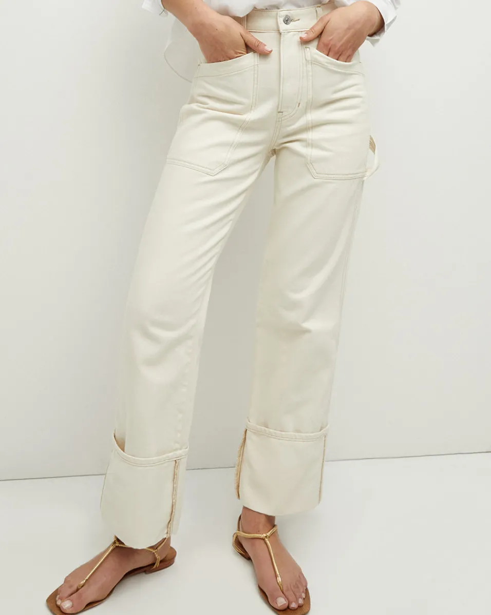 Dylan Cuffed Cargo Straight-Leg Jean in>Veronica Beard Online