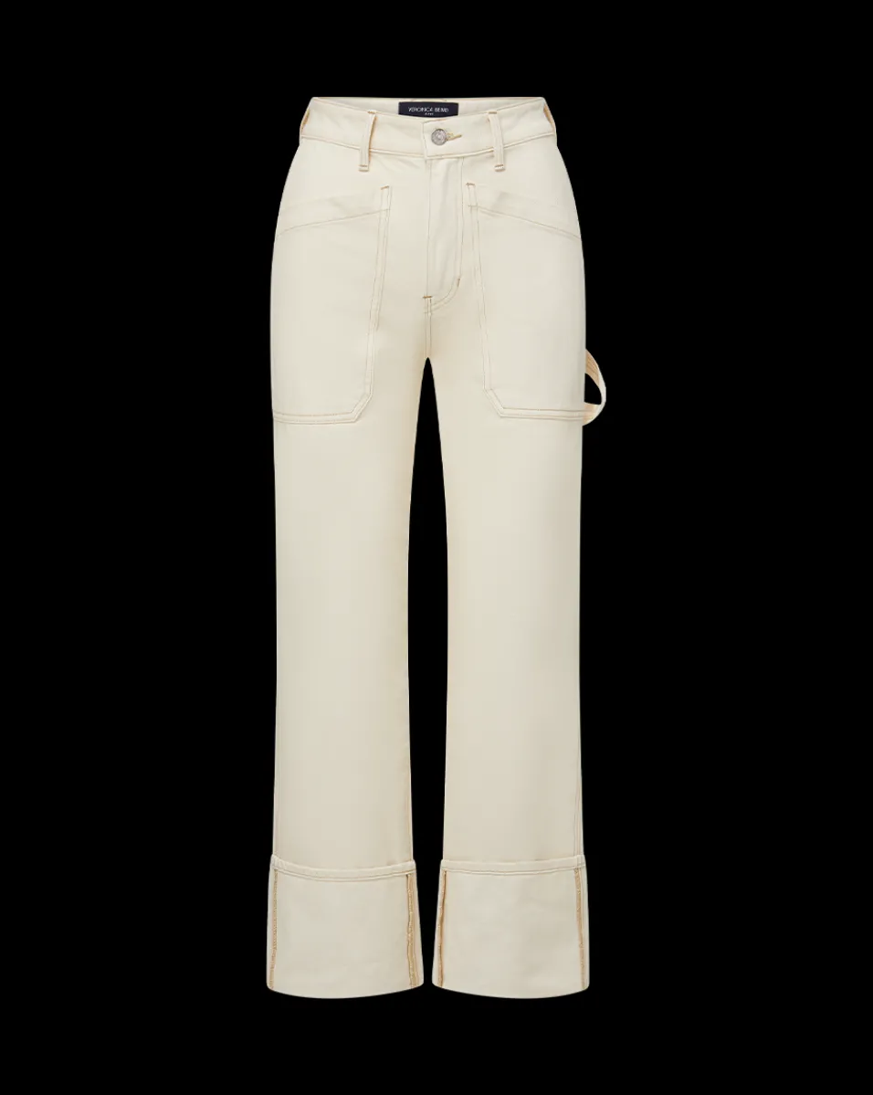 Dylan Cuffed Cargo Straight-Leg Jean in>Veronica Beard Online