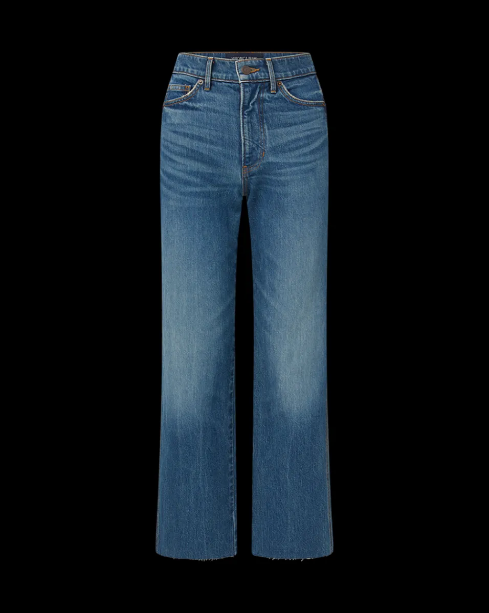 Dylan Straight-Leg Raw Hem Jean in Evening Dusk>Veronica Beard Discount