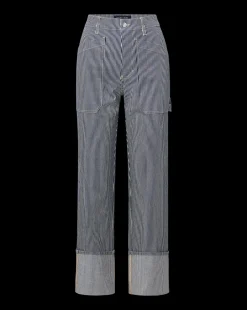 Dylan Striped Cargo Straight-Leg Jean in Solstice Stripe><noscript><img width=