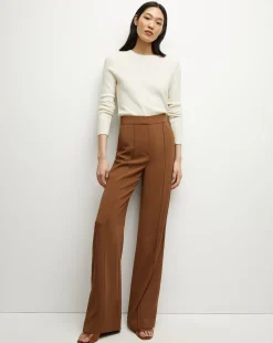 Edia Matte Crepe Pant in Deep Ochre>Veronica Beard Discount