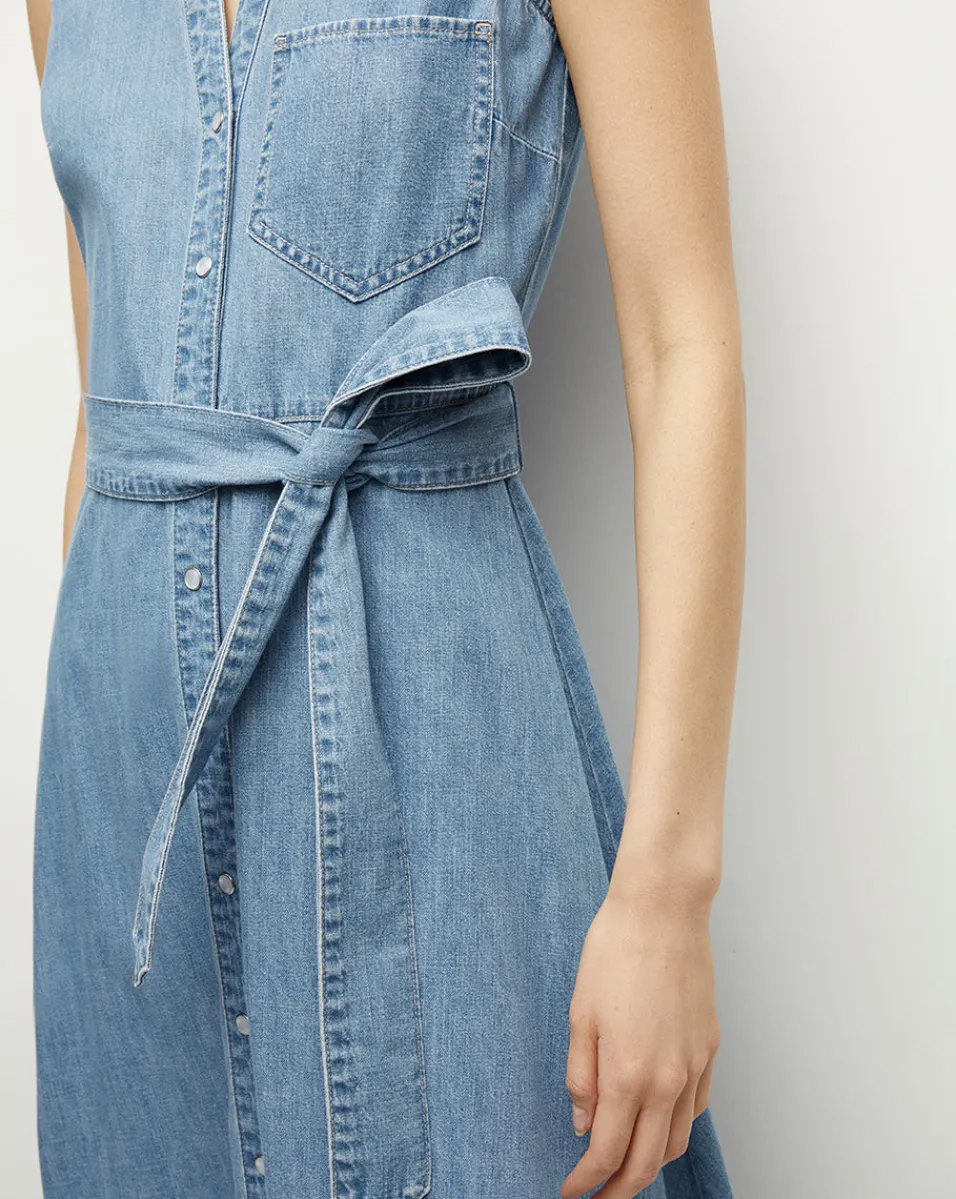 Edwina Denim Shirtdress in>Veronica Beard Discount