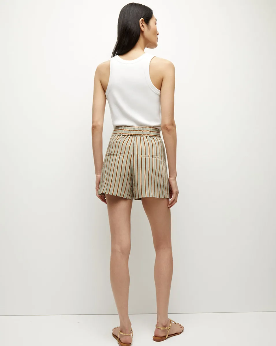 Elbe Pinstripe A-Line Short>Veronica Beard