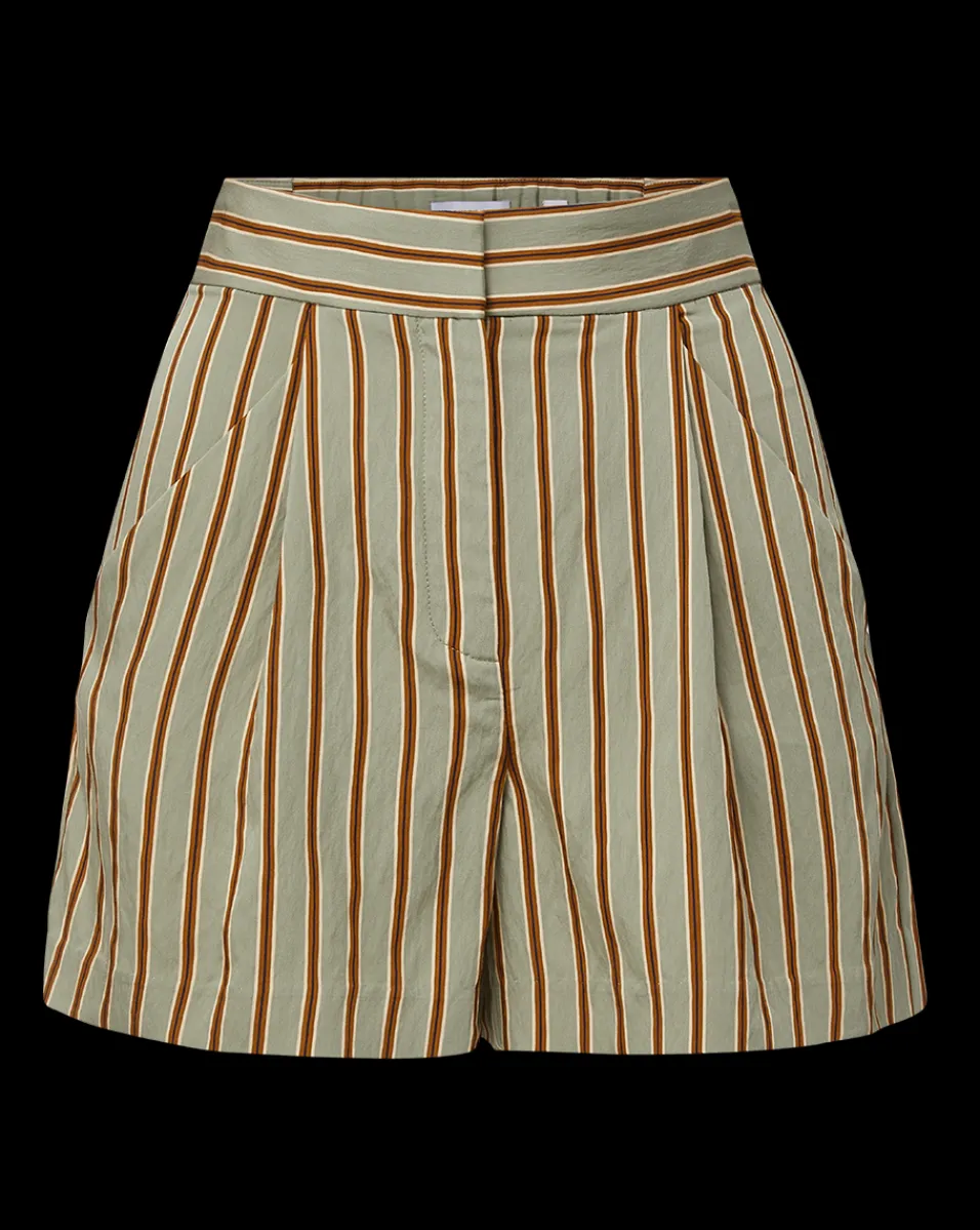 Elbe Pinstripe A-Line Short>Veronica Beard