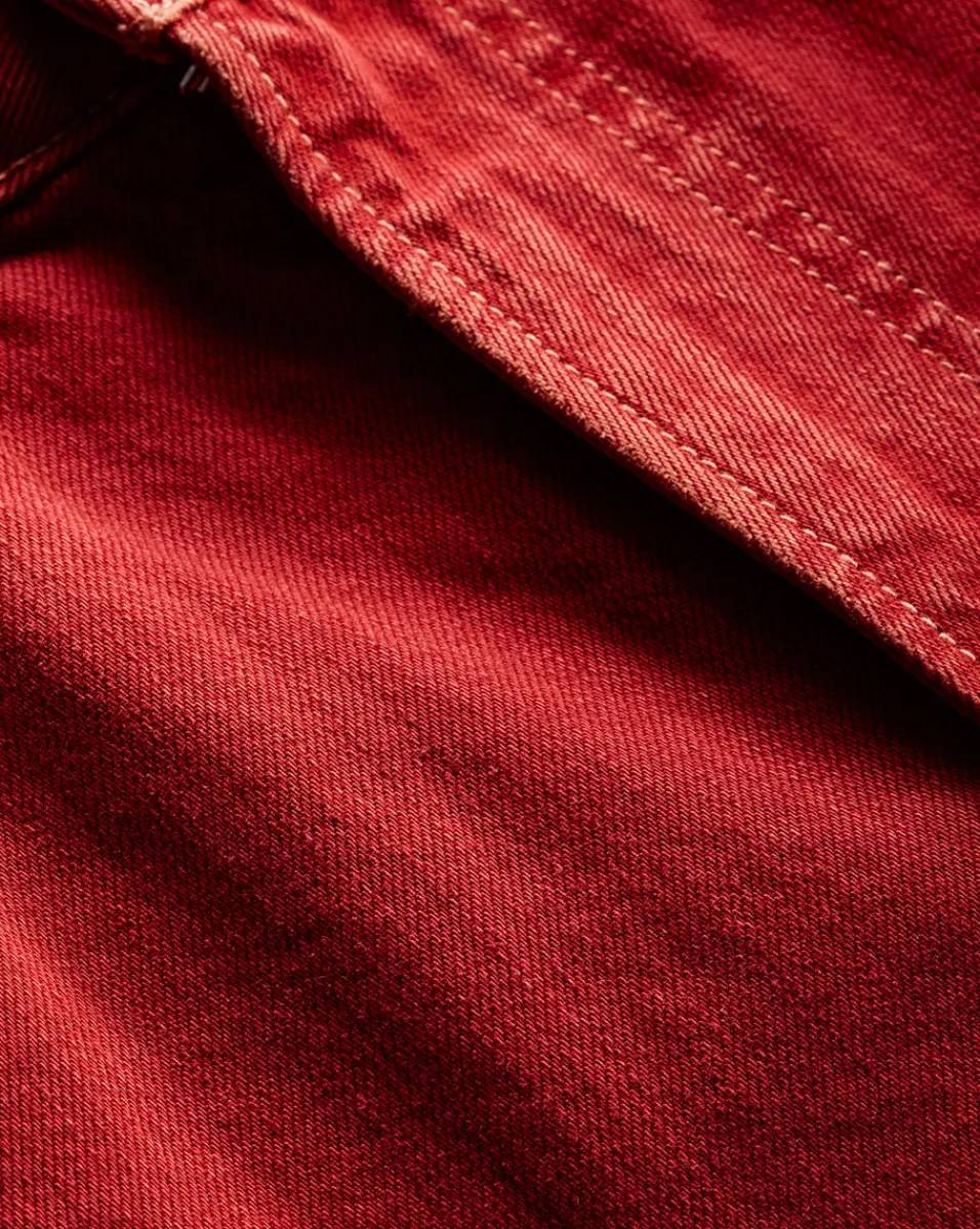 Elijah Patch-Pocket Short in Brick Red>Veronica Beard New