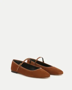 Ellie Suede Flat in>Veronica Beard