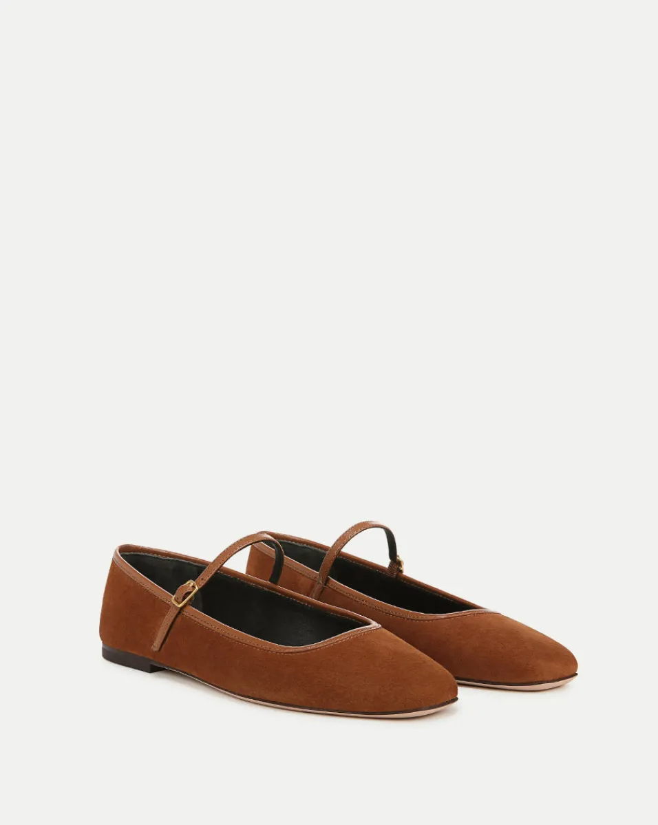 Ellie Suede Flat in>Veronica Beard