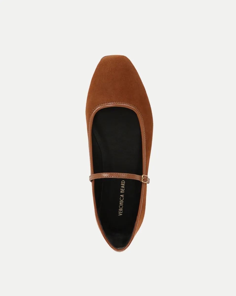 Ellie Suede Flat in>Veronica Beard