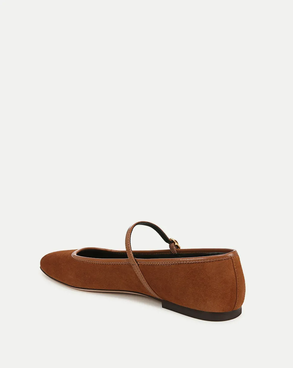 Ellie Suede Flat in>Veronica Beard
