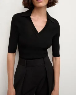 Emily Knit Polo Shirt in><noscript><img width=