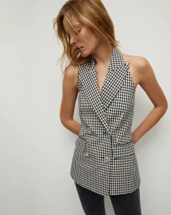 Enfield Gingham Halter Vest>Veronica Beard Hot
