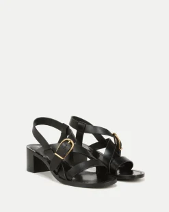 Etta Leather Sandal in>Veronica Beard New