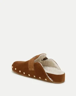 Fern Shearling Clog in Tan Suede><noscript><img width=